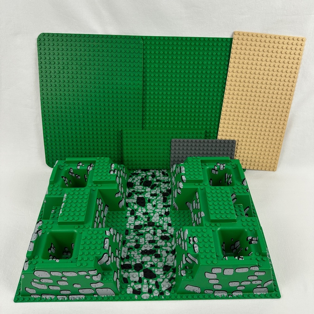 6 Lego base plates- Castle base included.